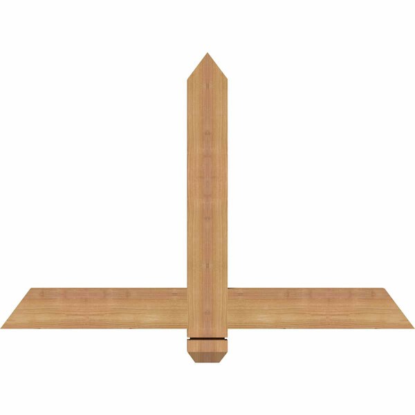 Ekena Millwork Eugene Smooth Timber Gable Bracket, Western Red Cedar, 36"W x 24"H x 1 1/2"D x 3 1/2"F, 16/12 Pitch GBW036X24X0204EUG00SWR - main